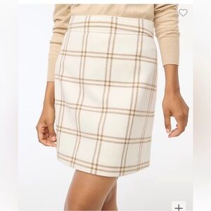 J. Crew plaid wool mini skirt